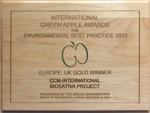 International Green Apple Award 2012 til BIOSATIVA