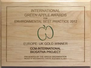 Διεθνές βραβείο Green Apple 2012 για την BIOSATIVA